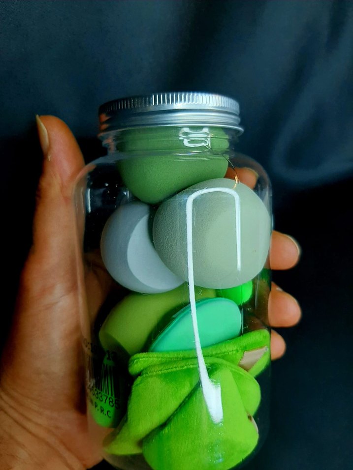 Renkli Makyaj Süngeri Seti Kavanozda - Görsel 2