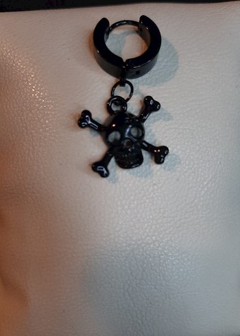 Siyah Gotik Çelik  Küpe - Görsel 3