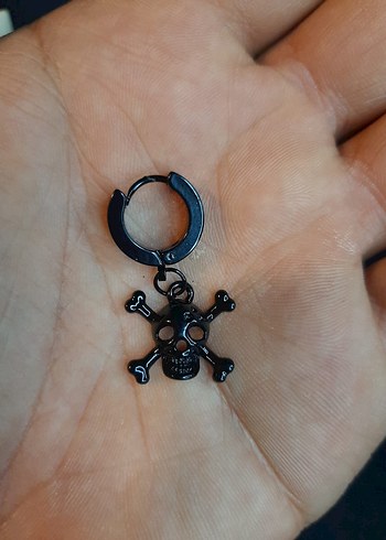 Siyah Gotik Çelik  Küpe - Görsel 2