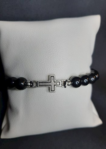 Siyah Gotik Erkek Bileklik Unisex