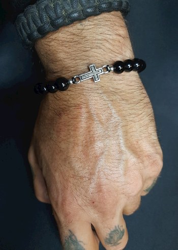 Beden siyah Renk Siyah Gotik Erkek Bileklik Unisex
