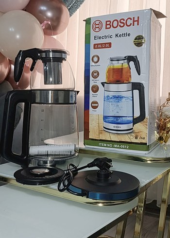 Bosch Siyah Cam Elektrikli Çay Makinesi - Görsel 6