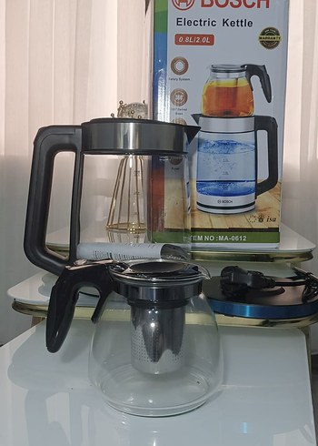 Bosch Siyah Cam Elektrikli Çay Makinesi - Görsel 5