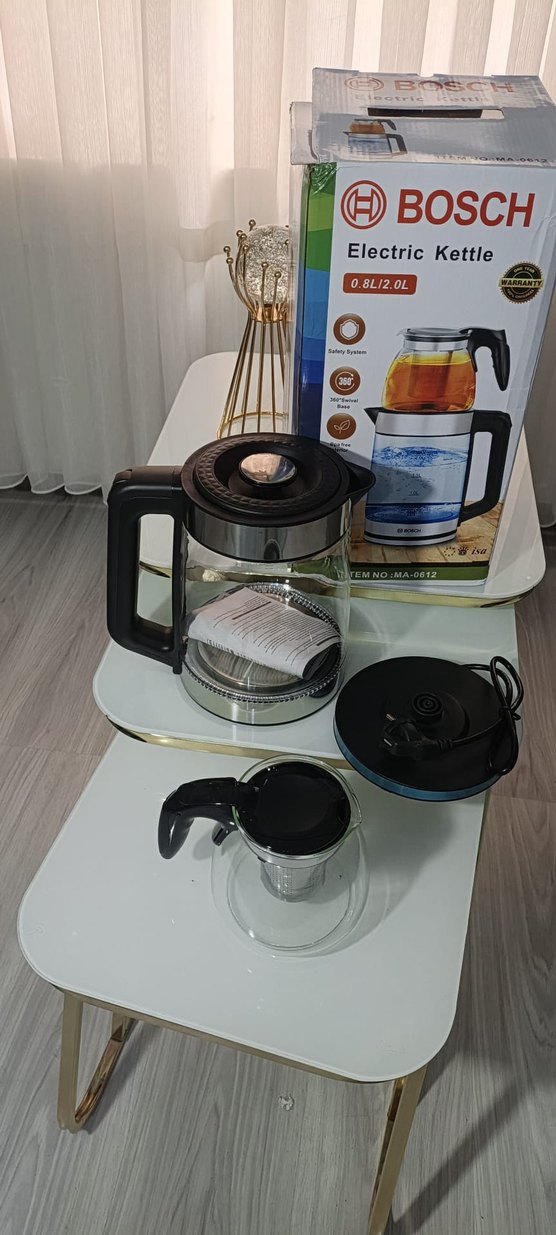 Bosch Siyah Cam Elektrikli Çay Makinesi - Görsel 3