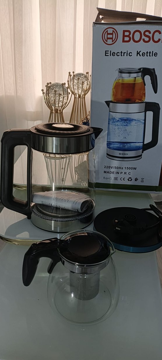 Bosch Siyah Cam Elektrikli Çay Makinesi - Görsel 2