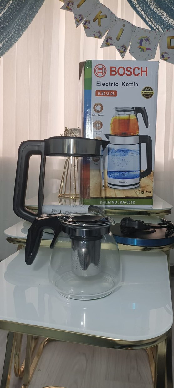 Bosch Siyah Cam Elektrikli Çay Makinesi - Görsel 5