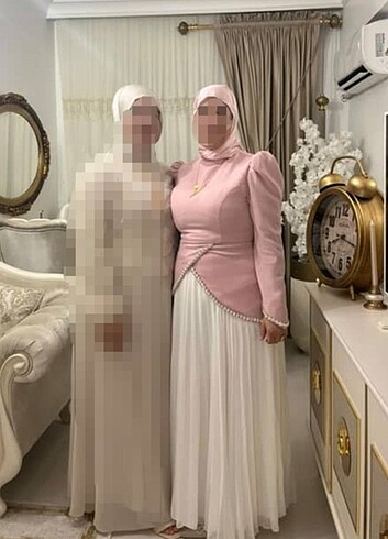 46 Beden pembe Renk Pembe takım abiye