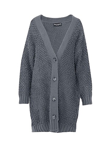 Nocturne Dokulu Oversize Triko Hırka