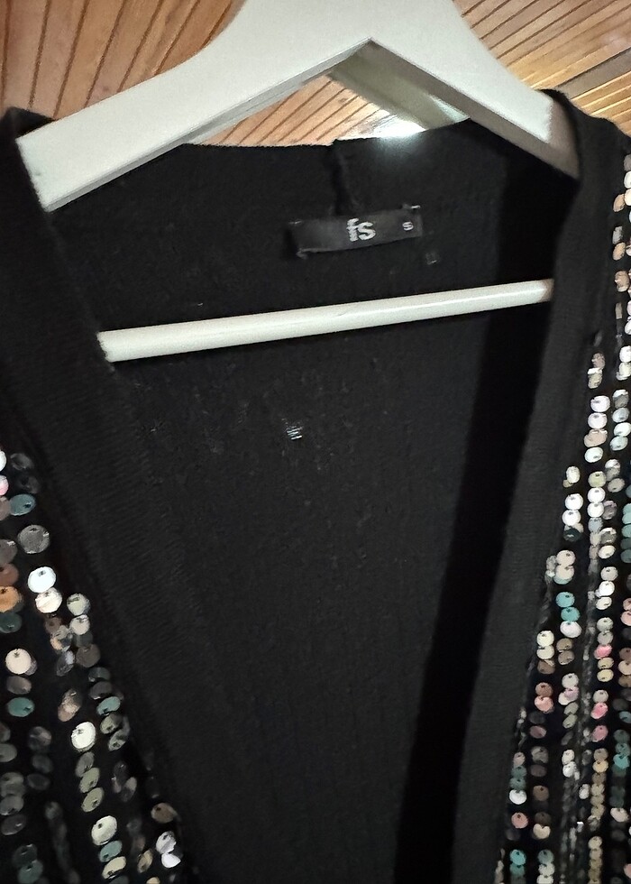 Faik Sönmez pul payetli hırka - Görsel 3