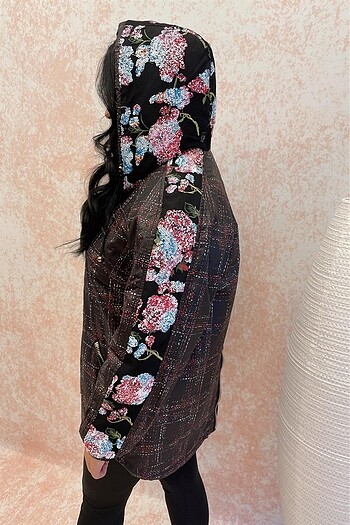 Büyük beden çok şık kadın mont - Görsel 7