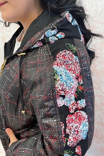 Büyük beden çok şık kadın mont - Görsel 9