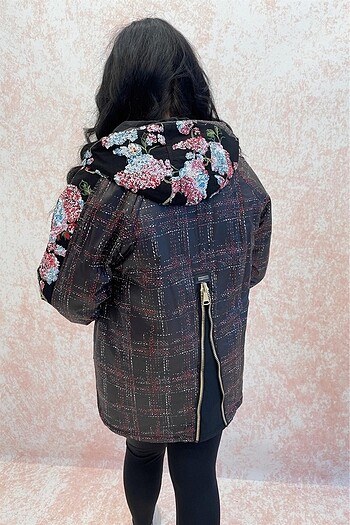 Büyük beden çok şık kadın mont - Görsel 10