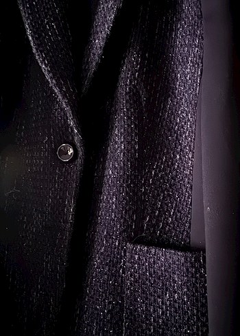 Düğmeli Kısa Kesim Kadın lacivert Blazer ceket - Görsel 7