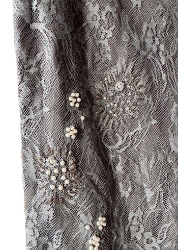 Nakışlı Payetli Gri Kadın Kot Pantolon - Görsel 2