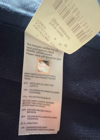 Pierre Cardin Düğmeli Erkek kaşmir Yelek Lacivert - Görsel 6