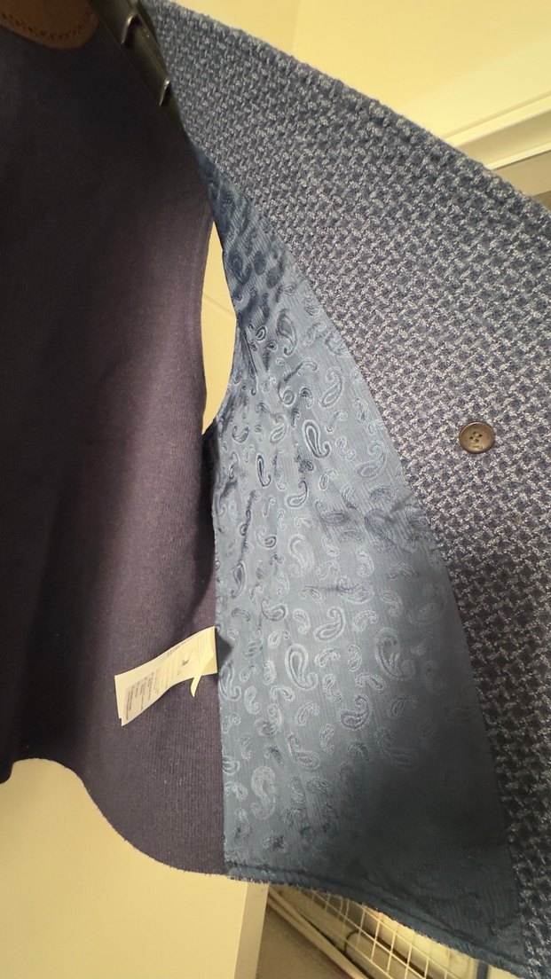 Pierre Cardin Düğmeli Erkek kaşmir Yelek Lacivert - Görsel 2