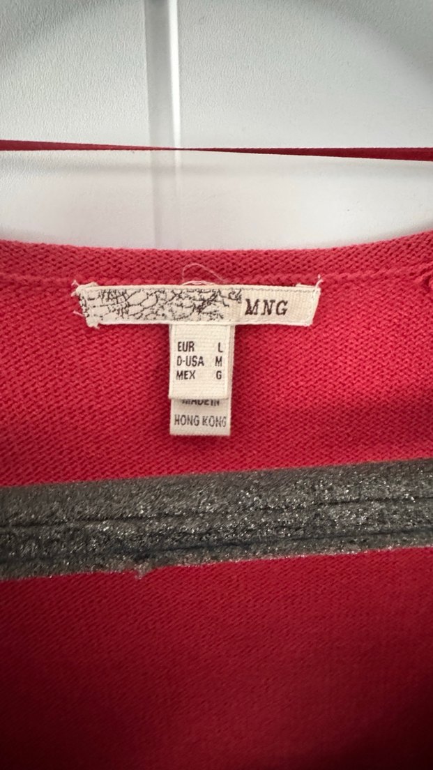 Mango Kadın Kırmızı Triko Hırka  Sıfır / Etiketli - Görsel 2