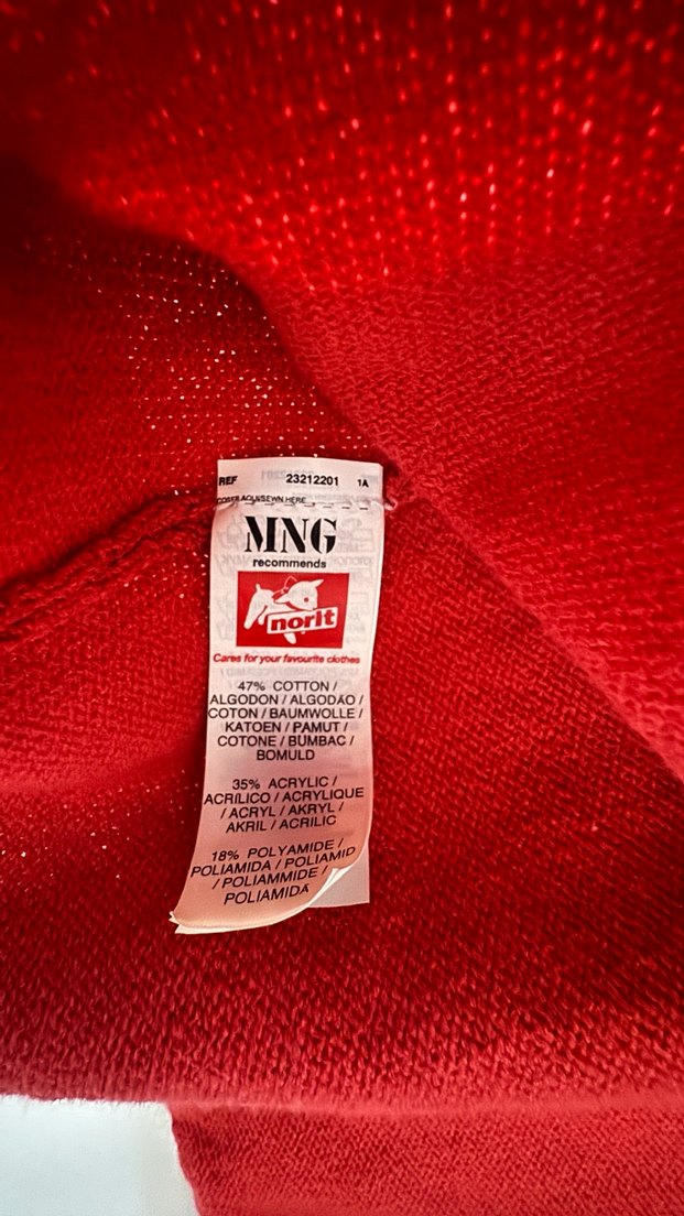 Mango Kadın Kırmızı Triko Hırka  Sıfır / Etiketli - Görsel 5