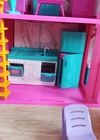 Renkli Pembe Oyuncak Ev Seti - Görsel 3