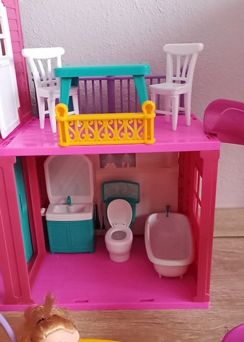 Renkli Pembe Oyuncak Ev Seti - Görsel 4