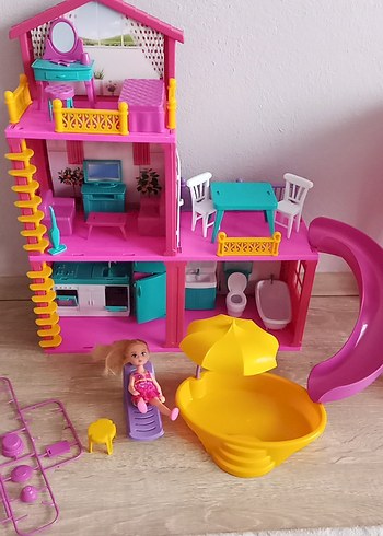 Renkli Pembe Oyuncak Ev Seti - Görsel 5