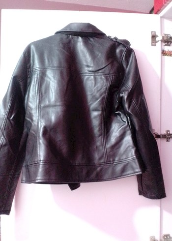 xl Beden Kadın Siyah Deri Biker Ceket