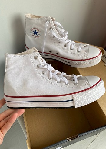 Converse Ctas Eva Lift Hi Kadın Beyaz Spor Ayakkabı
