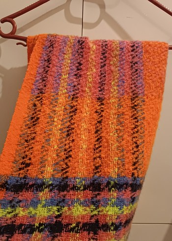 Renkli Örgü Bohem Kadın Şalı - Görsel 3