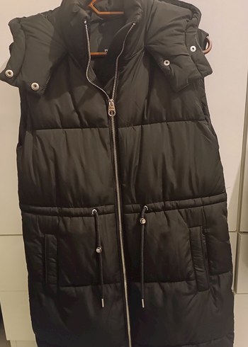 Kadın Siyah Fermuarlı Yelek - Görsel 2