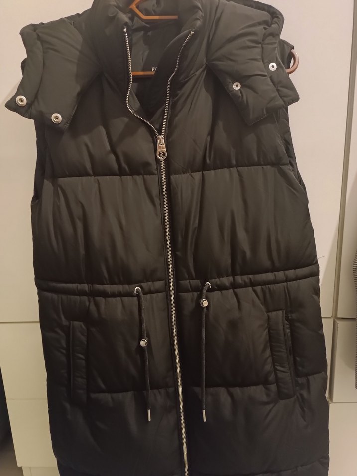 Kadın Siyah Fermuarlı Yelek - Görsel 2