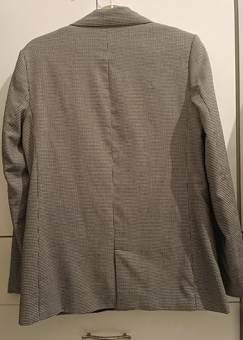 Düğmeli Gri Kadın Blazer Ceket - Görsel 2