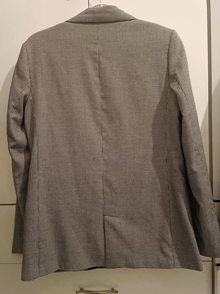 Düğmeli Gri Kadın Blazer Ceket - Görsel 2