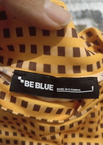 Be blue Puantiyeli Yüksek Yakalı Kadın Bluz - Görsel 3