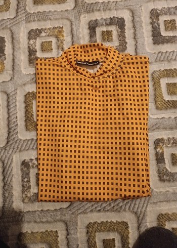 Be blue Puantiyeli Yüksek Yakalı Kadın Bluz - Görsel 2