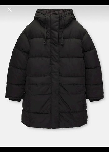 Pull and bear kalın mont - Görsel 4