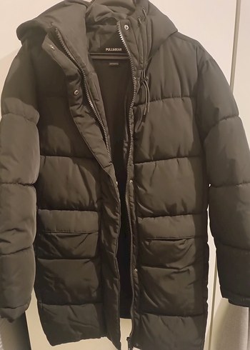 Pull and bear kalın mont - Görsel 5