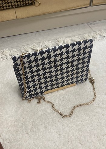 Kare Desenli Zincir Askılı Kadın Çanta - Görsel 2