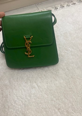 Yeşil Parlak Deri Kadın Çantası - Görsel 4