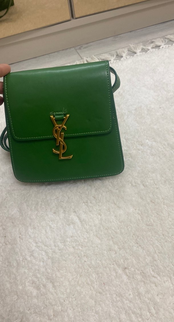 Yeşil Parlak Deri Kadın Çantası - Görsel 4