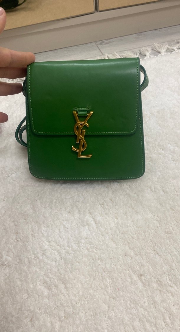 Yeşil Parlak Deri Kadın Çantası - Görsel 3