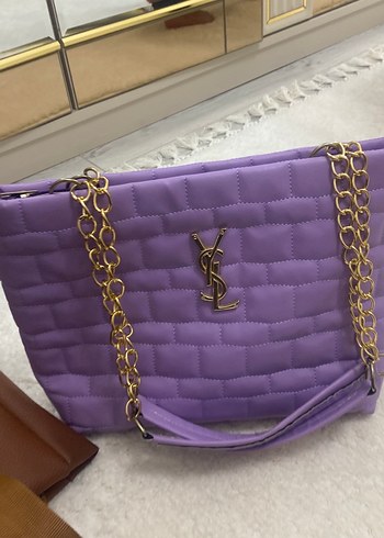 Zincir Detaylı Mor Kadın Çanta - Görsel 3