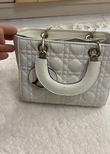 Beyaz Deri Kadın Çanta Fermuarlı - Görsel 2