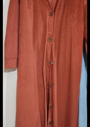 Bershka Kemerli Uzun Kadın Süet kap tam boy