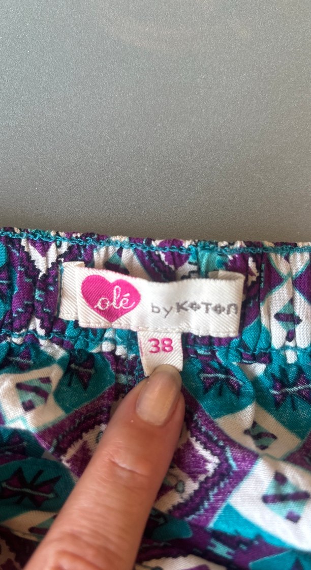 Koton şortMavi Renkli Bohem Desenli Mini Şort - Görsel 4