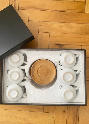 Bambu tabaklı fincan seti - Görsel 2