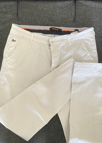 Hugoboss erkek pantolon beyaz - Görsel 2