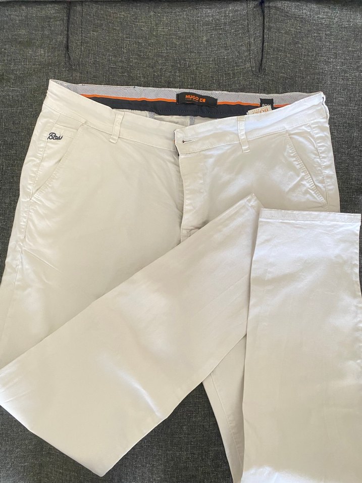 Hugoboss erkek pantolon beyaz - Görsel 2