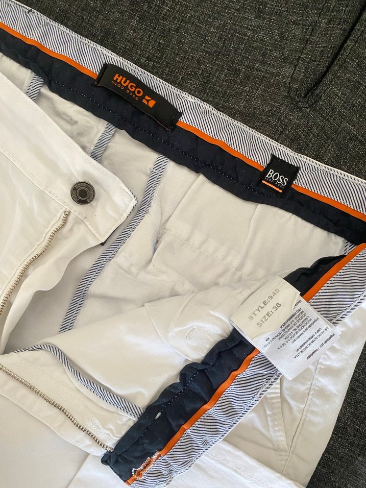 Hugoboss erkek pantolon beyaz - Görsel 4