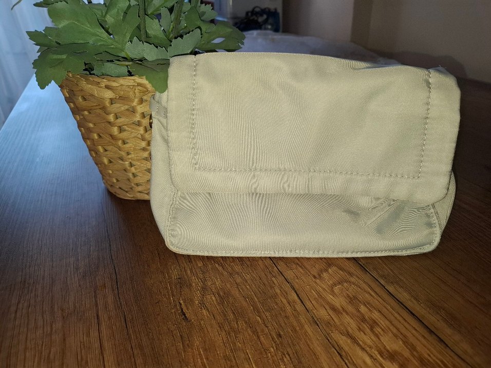 Beyaz Kemer Detaylı Keten Kadın Çanta - Görsel 2