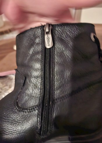 Tanca Siyah Deri Tokalı Biker Kadın Bot - Görsel 11